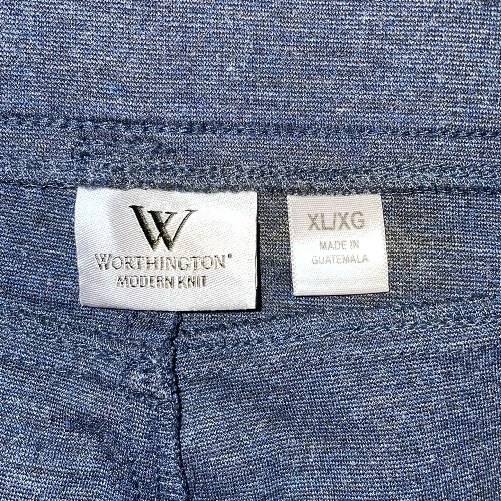 Worthington Modern Knit Pants - Blue - Size XL - Picture 5 of 6